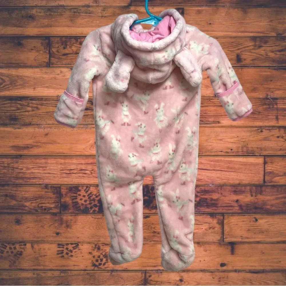 5 for $25🔥Penelope Mack Ballerina Bunny Fleece Jumpsuit Baby‎ 0-3M Footed